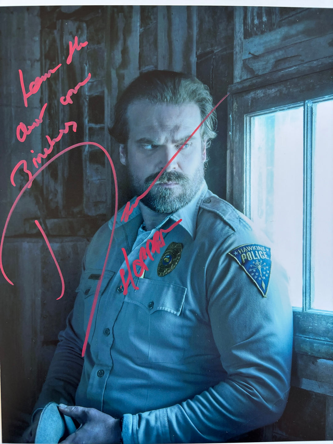 David Harbour signed Autograph 8x10 Stranger Things, Hellboy, Marvel