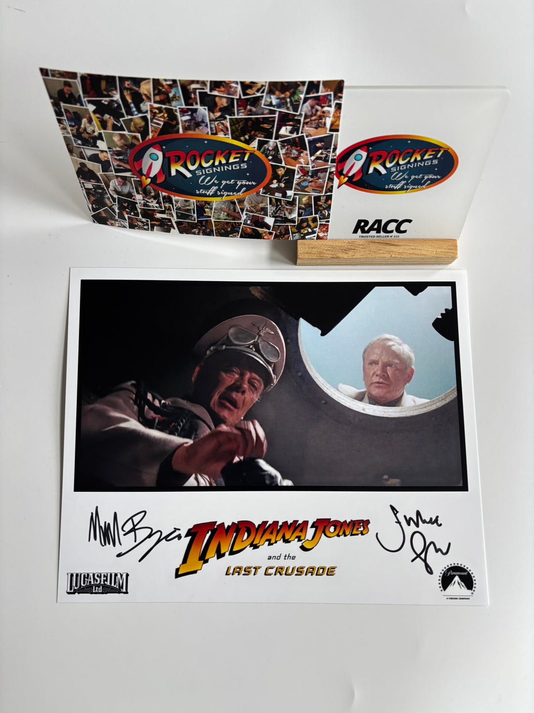 Michael Byrne &amp; Julian Glover signed Autograph 8x10 Indiana Jones