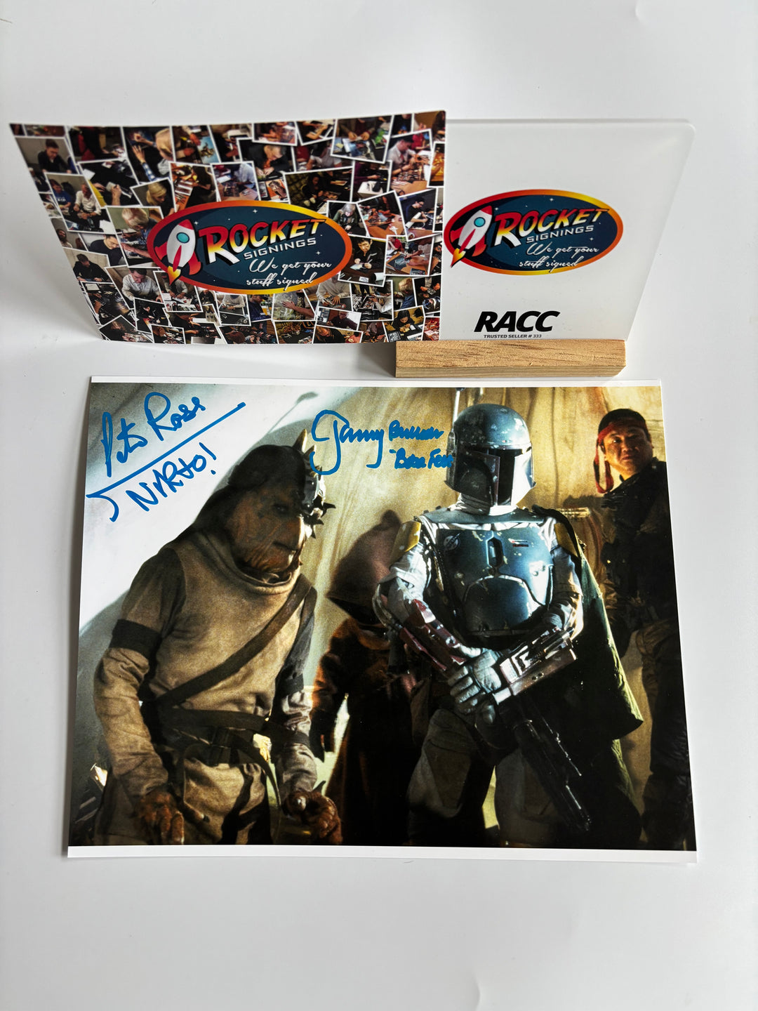 Jeremy Bulloch &amp; Peter Ross signed Autograph 8x10 Star Wars