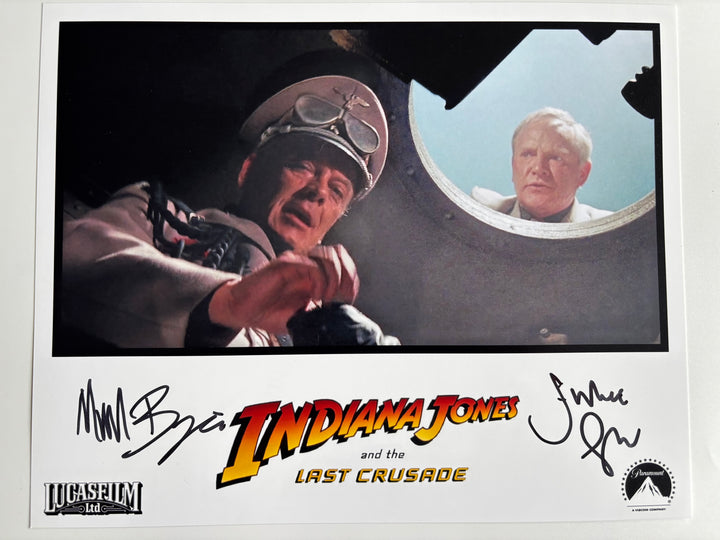 Michael Byrne &amp; Julian Glover signed Autograph 8x10 Indiana Jones