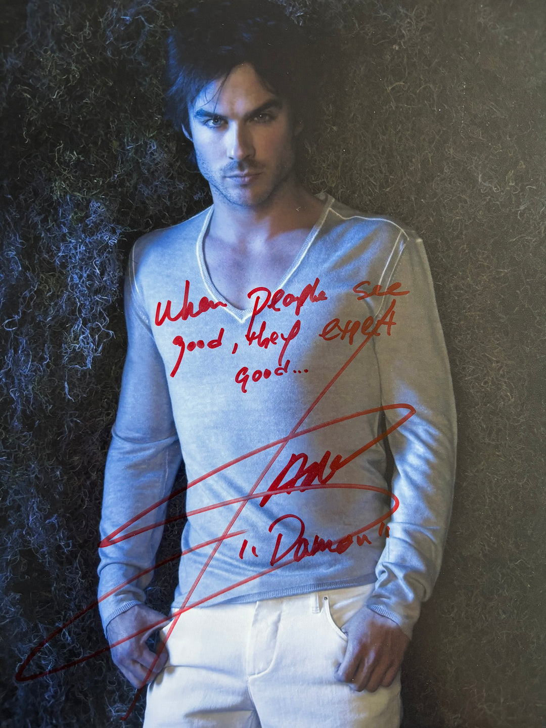 Ian Somerhalder signed Autograph 8x10 Vampire Diaries