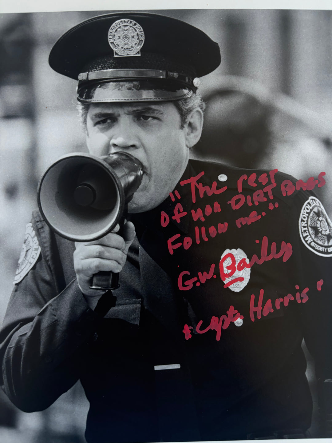 G. W. Bailey signed Autograph 8x10 Police Academy