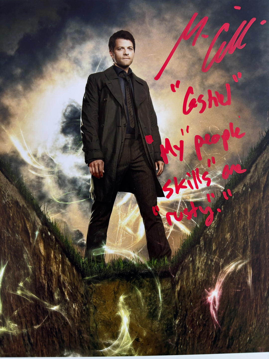 Misha Collins signed Autograph 8x10 Supernatural