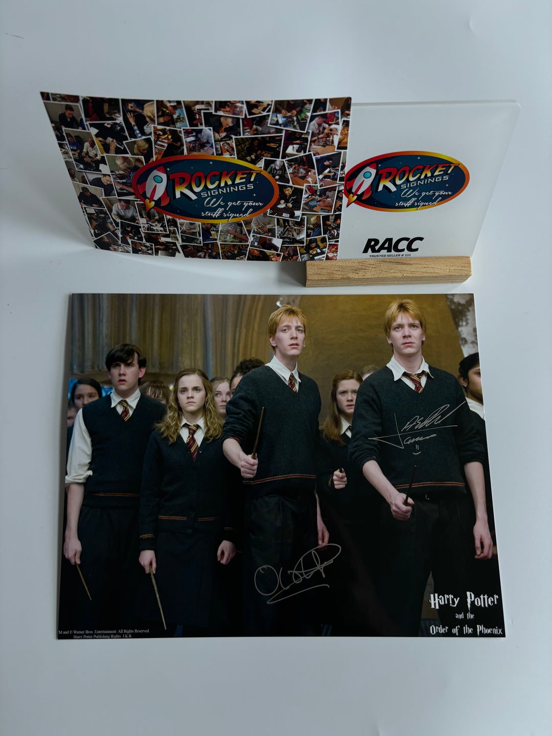 James Phelps &amp; Oliver Phelps signed Autograph 8x10 Harry Potter