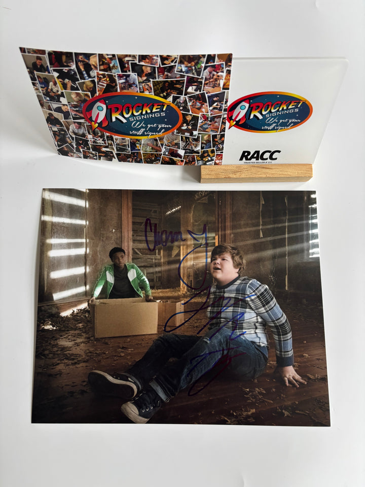 Jeremy Ray Taylor &amp; Chosen Jacobs signed Autograph 8x10 IT