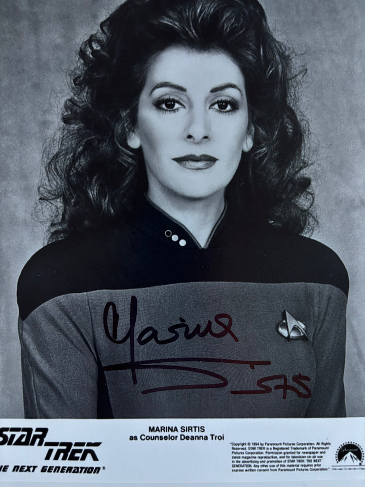 Marina Sirtis signed Autograph 8x10 Star Trek