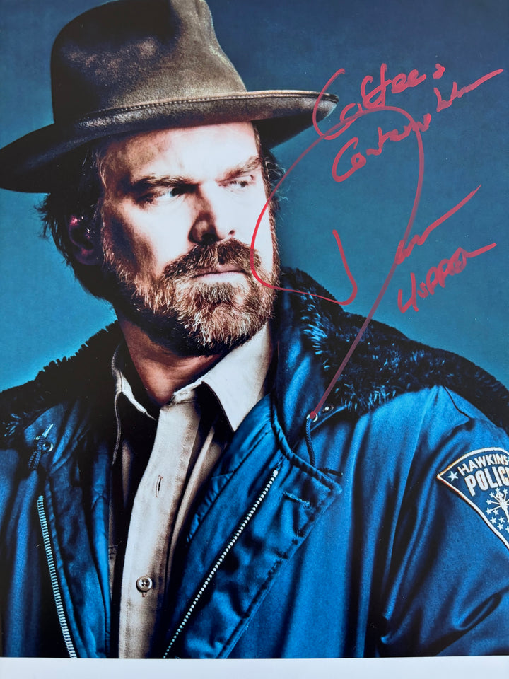 David Harbour signed Autograph 8x10 Stranger Things, Hellboy, Marvel