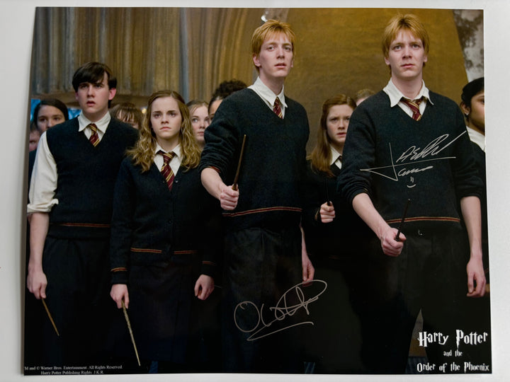 James Phelps &amp; Oliver Phelps signed Autograph 8x10 Harry Potter